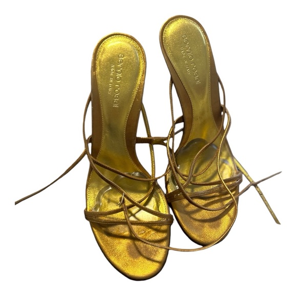 Sergio Rossi Gold Heels - Picture 1 of 7